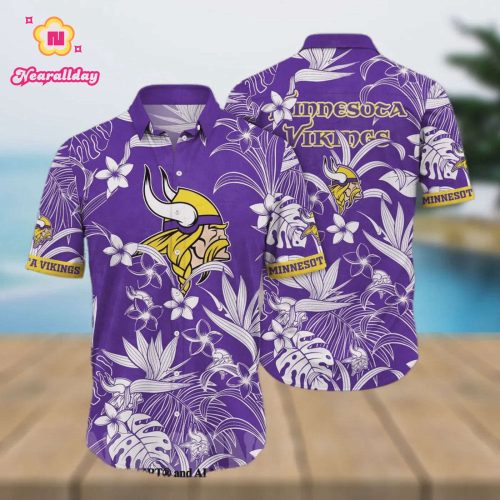 Minnesota Vikings Floral Full Print Unisex Hawaiian Shirt
