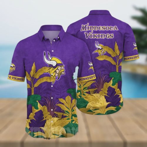 Minnesota Vikings Floral Full Print Unisex Hawaiian Shirt V1