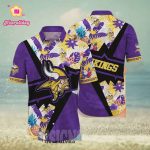 Minnesota Vikings Floral Full Print Unisex Hawaiian Shirt V2 Minnesota Vikings Floral Full Print Unisex Hawaiian Shirt V2