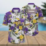 Minnesota Vikings Flower Classic All Over Print Hawaiian Shirt V1