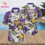 Minnesota Vikings Flower Classic All Over Print Hawaiian Shirt V1