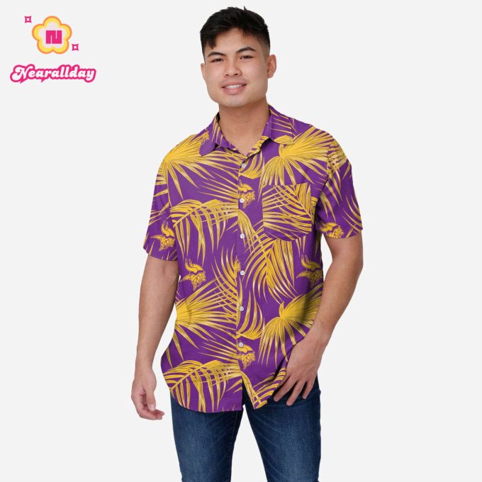 Minnesota Vikings Hawaiian Button Up Shirt