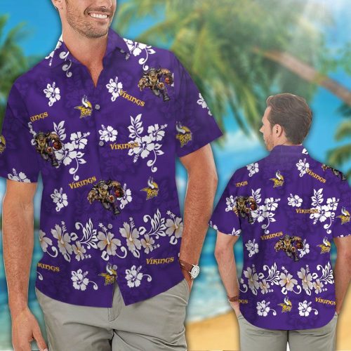 Minnesota Vikings Hawaiian Shirt Gift for Men Women #18