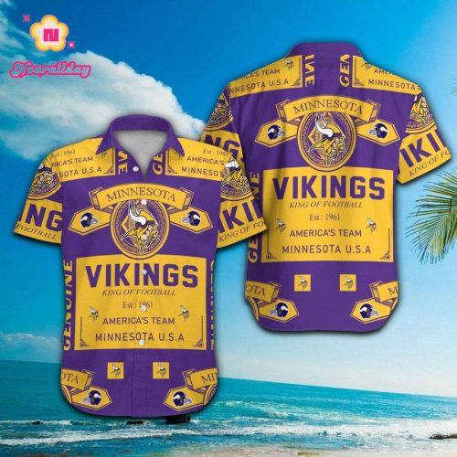 Minnesota Vikings Hawaiian Shirt Gift for Men Women #2