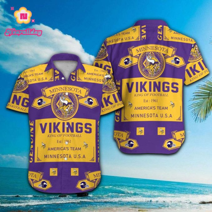 Minnesota Vikings Hawaiian Shirt Gift for Men Women #2