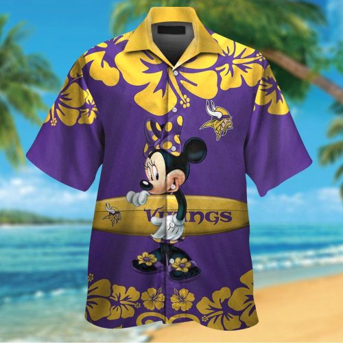 Minnesota Vikings & Minnie Mouse Hawaiian Shirt