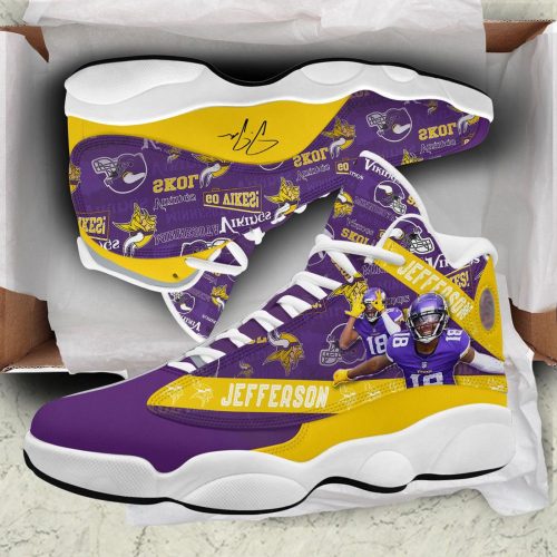 Minnesota Vikings NFL Air Jordan 13 Sneaker Custom For Fans Gift