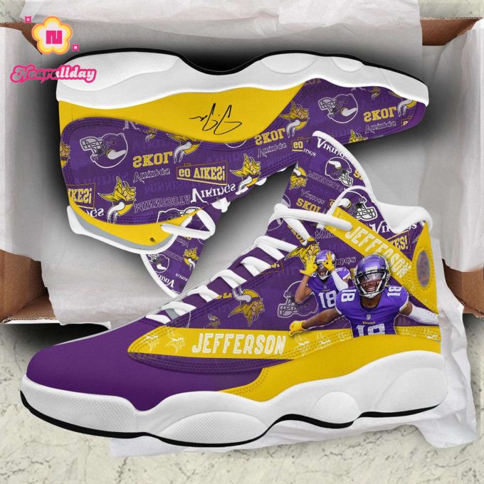 Minnesota Vikings NFL Air Jordan 13 Sneaker Custom For Fans Gift