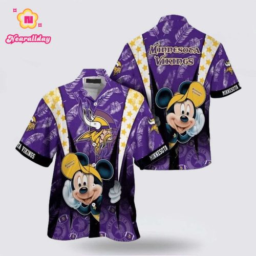 Minnesota Vikings Nfl Mickey Mouse Hawaiian Shirt For Fans