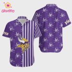 Minnesota Vikings Stripes And Skull Hawaiian Shirt