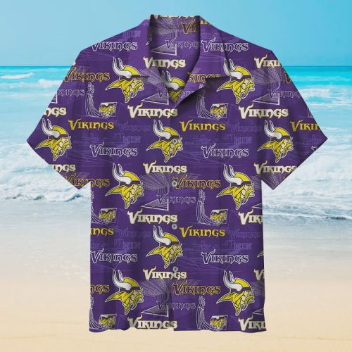 Minnesota Vikings Team Logo Best For Fans Beach Hawaiian Shirt