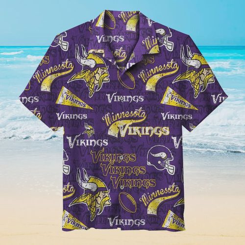 Minnesota Vikings Vintage Best For Fans Beach Hawaiian Shirt