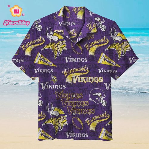 Minnesota Vikings Vintage Best For Fans Beach Hawaiian Shirt