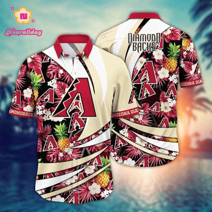 MLB Arizona Diamondbacks Hawaiian Shirt – Flower Bloom Glory for Fans