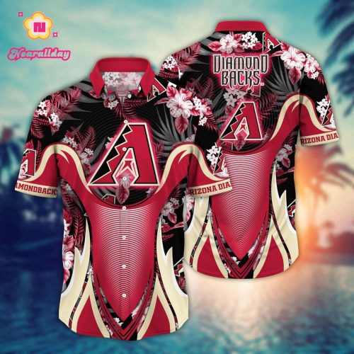 MLB Arizona Diamondbacks Hawaiian Shirt: Floral Grandstand Glamour for Fans