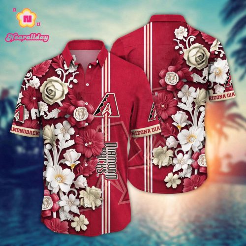 MLB Arizona Diamondbacks Hawaiian Shirt - Luau League Fan Gear