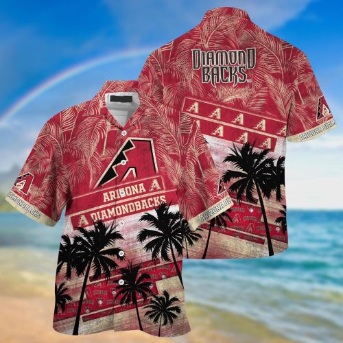 MLB Arizona Diamondbacks Hawaiian Shirt with Palm Tree Pattern – Perfect for Sports Fans