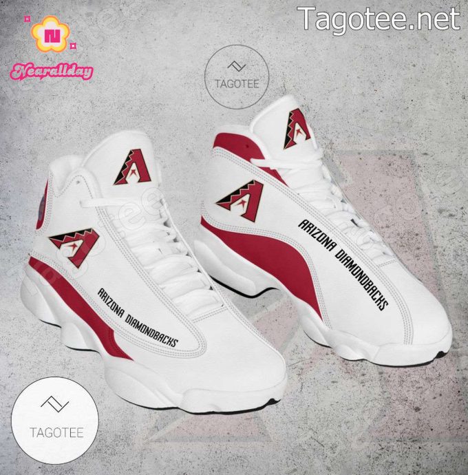MLB Arizona Diamondbacks White Red Air Jordan 13 Shoes- Unisex Shoes Gift