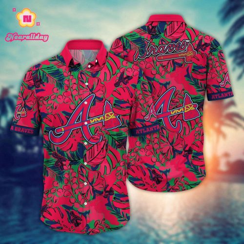 MLB Atlanta Braves Hawaiian Shirt: Fan Paradise with Flower & Palm Tree Design