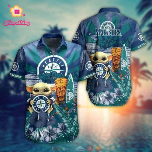MLB Baby Yoda Seattle Mariners Hawaiian Shirt XK - Officially Licensed Fan Gear