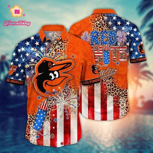 MLB Baltimore Orioles Independence Day Aloha Shirt – Perfect for Cool Fans!