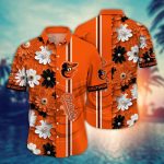 MLB Baltimore Orioles Hawaiian Shirt: Floral Finesse for Sports Fans