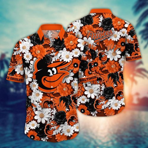 MLB Baltimore Orioles Hawaiian Shirt: Floral Fusion Fashion for Fans