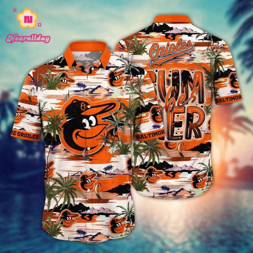 MLB Baltimore Orioles Hawaiian Shirt: Flower Grand Slam for Fans