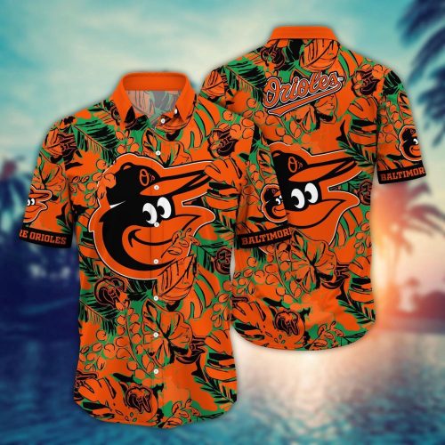 MLB Baltimore Orioles Hawaiian Shirt: Fan s Paradise with Flowers and Palm Trees