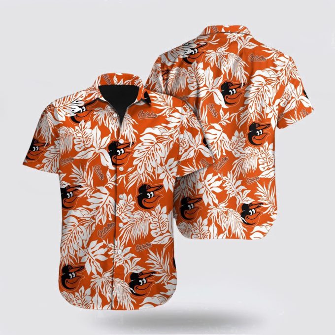 MLB Baltimore Orioles Hawaiian Shirt: Fan Favorite Palm Leaf Pattern