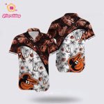 MLB Baltimore Orioles Hawaiian Shirt: Swaying Palms Fan Charm
