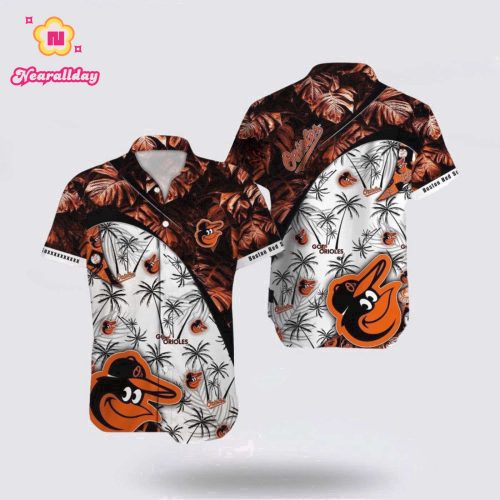 MLB Baltimore Orioles Hawaiian Shirt: Swaying Palms Fan Charm