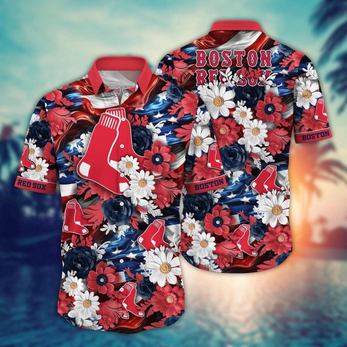MLB Boston Red Sox Hawaii Shirt for Cool Fans on Independence Day