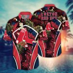 MLB Boston Red Sox Hawaiian Shirt – Flower Strike A Style Pose For Fans