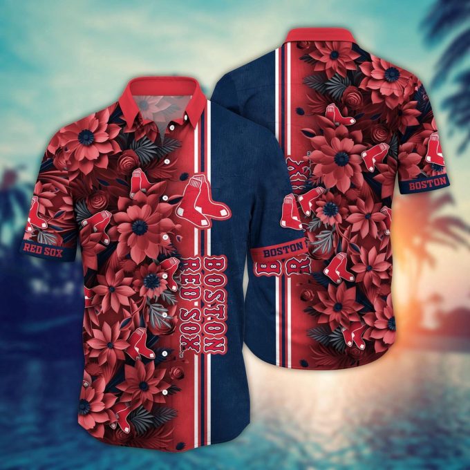 MLB Boston Red Sox Hawaiian Shirt: Steal Bases & Show Fans!