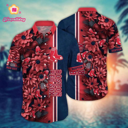 MLB Boston Red Sox Hawaiian Shirt: Steal Bases & Show Fans!