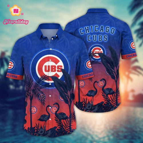 MLB Chicago Cubs Hawaiian Shirt - Sunset Chase Fan Gift