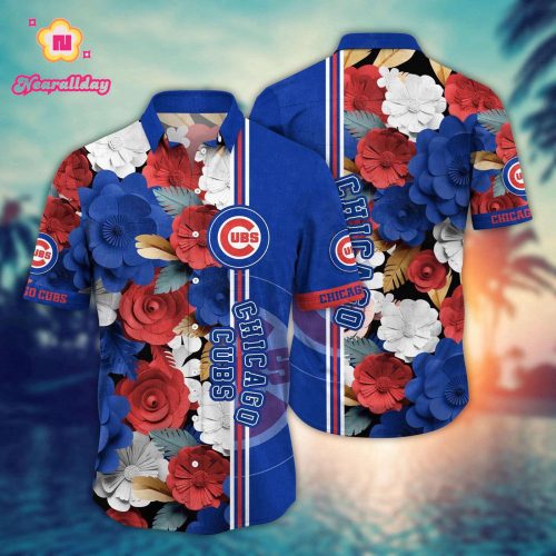 MLB Chicago Cubs Hawaiian Shirt: Floral Fashion Frenzy for Sports Fans