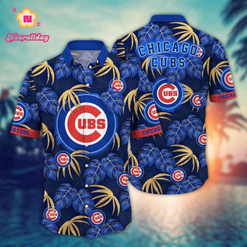 Chicago Cubs Hawaiian Shirt: Floral Symphony Gift for MLB Fans