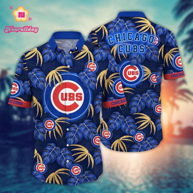 Chicago Cubs Hawaiian Shirt: Floral Symphony Gift for MLB Fans