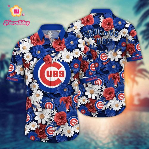 MLB Chicago Cubs Hawaiian Shirt - Floral Fusion Fashion For Fans