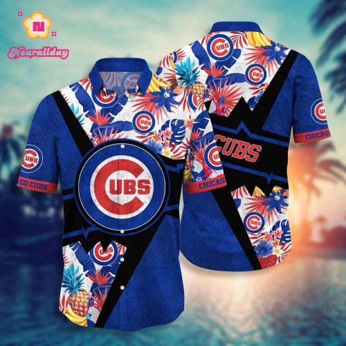 Chicago Cubs Hawaiian Shirt: Sunset Baseball Fan Apparel