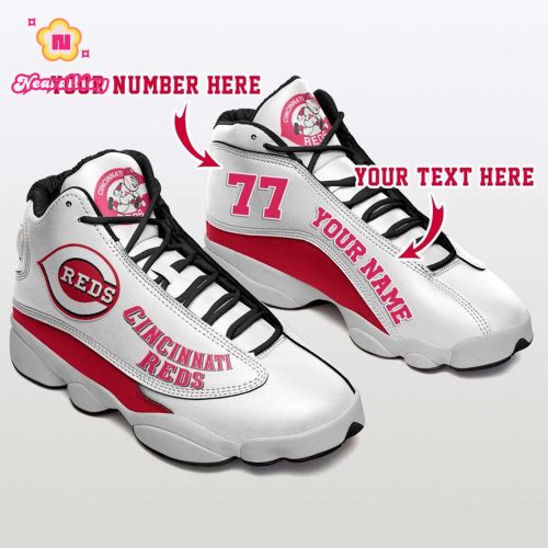MLB Cincinnati Reds Custom Name Number Air Jordan 13 Shoes V3- Unisex Shoes Gift