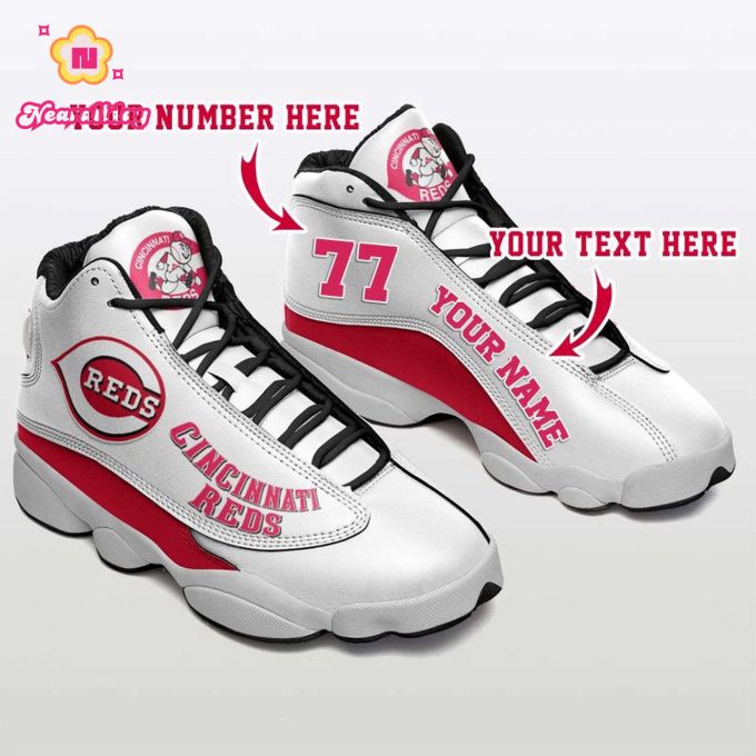 MLB Cincinnati Reds Custom Name Number Air Jordan 13 Shoes V3- Unisex Shoes Gift