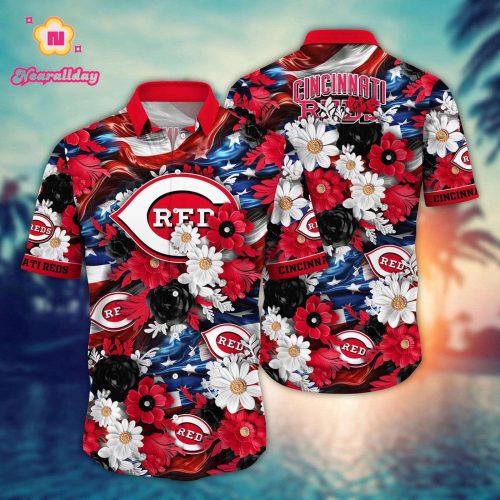MLB Cincinnati Reds Independence Day Hawaii Shirt for Cool Fans