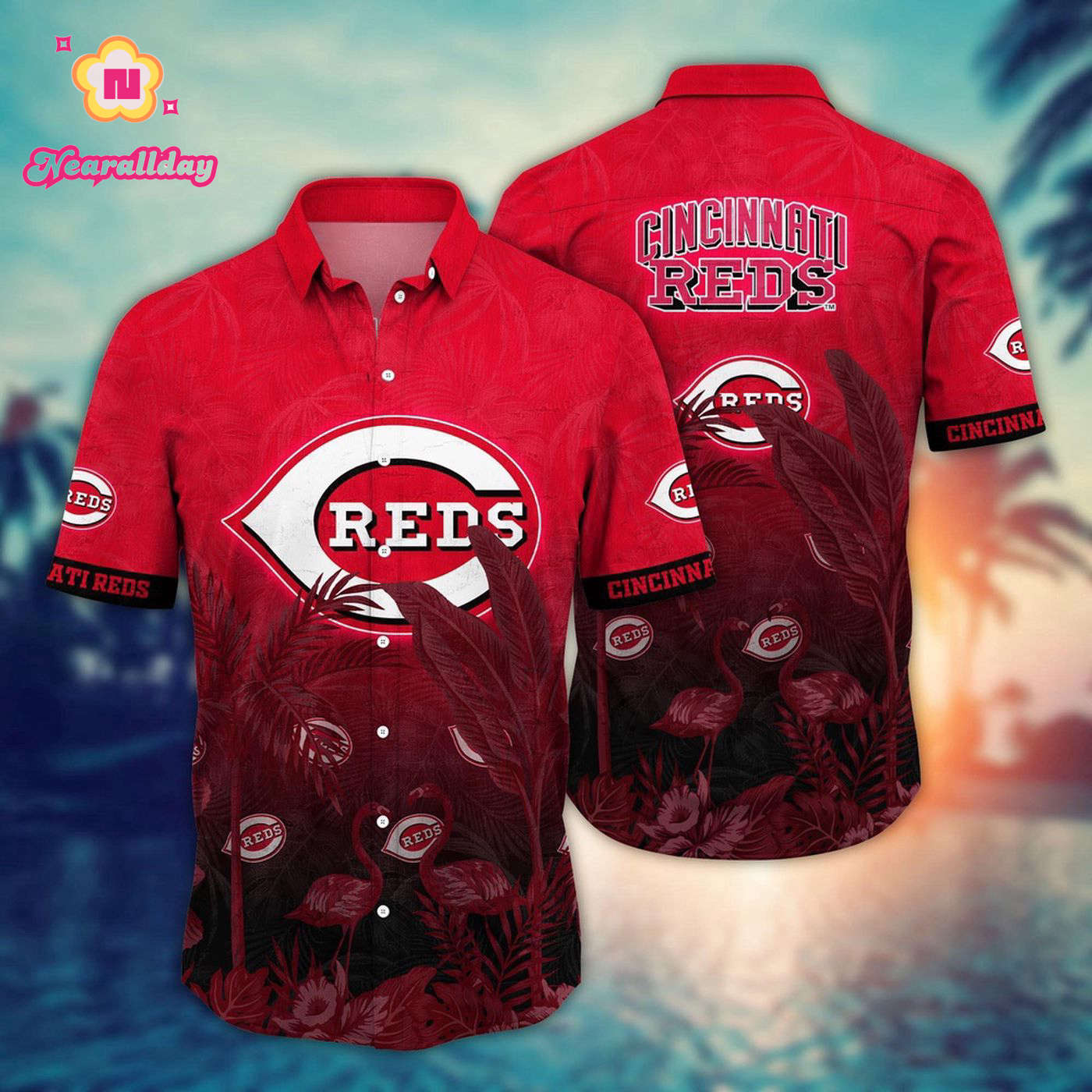 MLB Cincinnati Reds Hawaiian Shirt – Sunset Chase Gift for Fans MLB Cincinnati Reds Hawaiian Shirt – Sunset Chase Gift for Fans