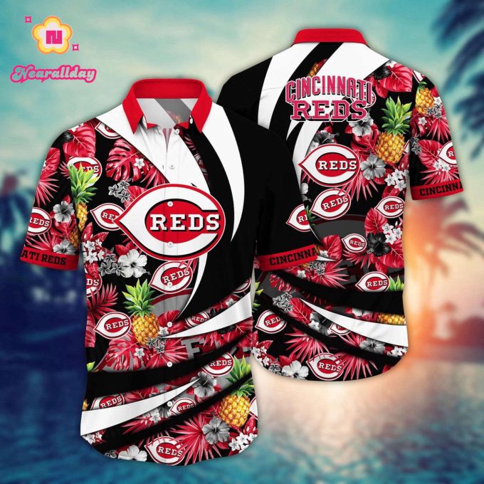MLB Cincinnati Reds Hawaiian Shirt: Flower Bloom Glory for Fans