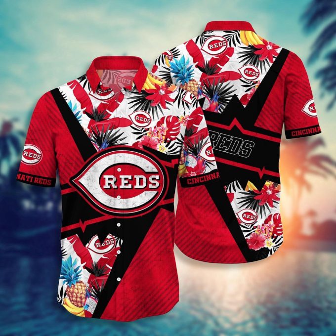 MLB Cincinnati Reds Hawaiian Shirt: Swing Into Sunset with Fans