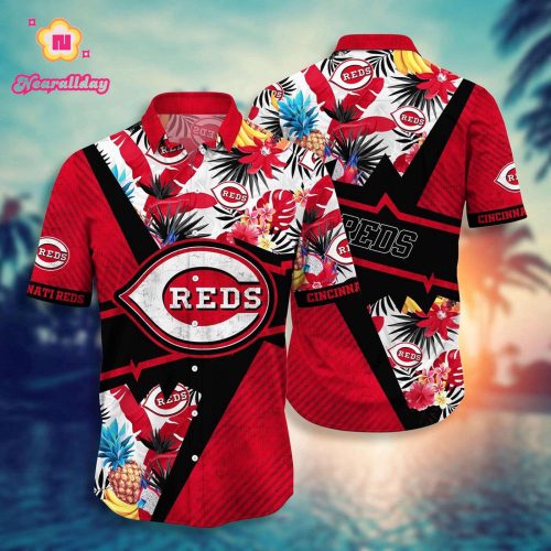 MLB Cincinnati Reds Hawaiian Shirt: Swing Into Sunset with Fans
