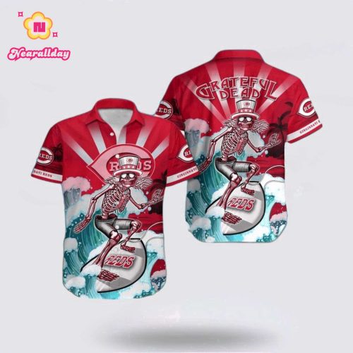 MLB Cincinnati Reds Hawaiian Shirt – Surf in Style with Beach Outfits for Fans